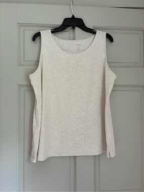 J JIll Pure Jill  Layering Tank Top Women's Size Large Oatmeal 100% Cotton